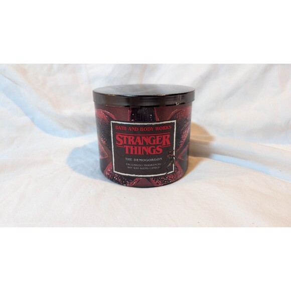 Bath & Body Works STRANGER THINGS THE DEMOGORGON Candle 3 WICKS LARGE NEW - Picture 1 of 3